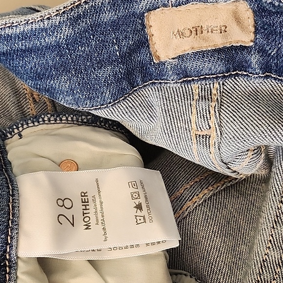 MotherThe Roller Mid-Rise Wide-Leg Jeans Riding The Cliffside Size 28 - Picture 16 of 16